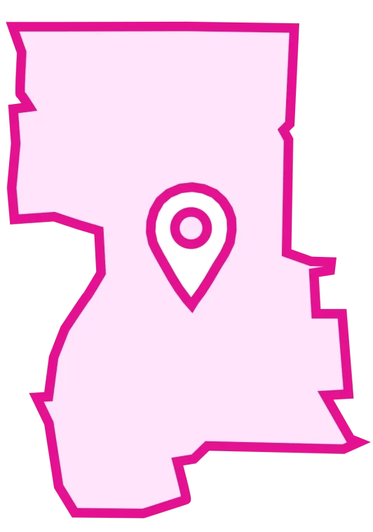 Kenmore pink map